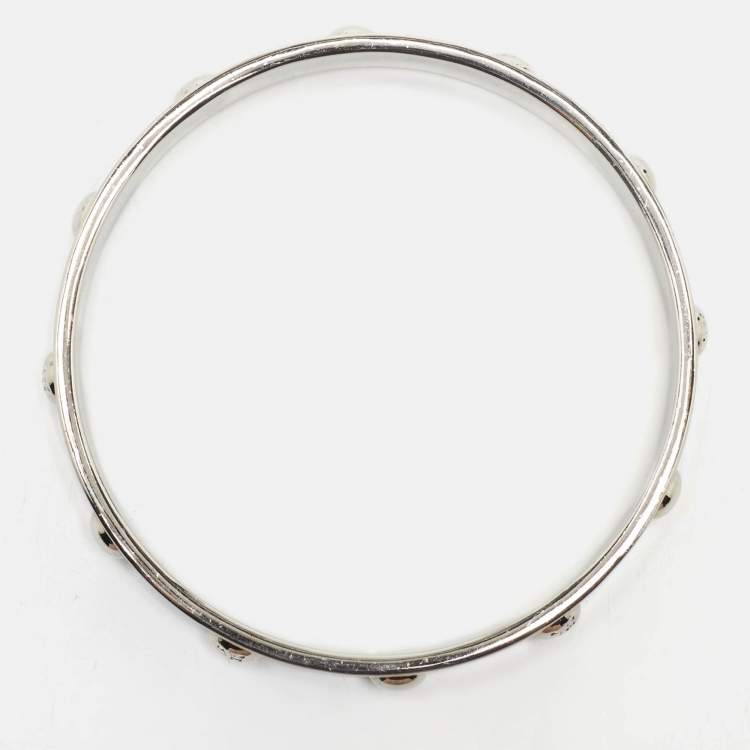Pre Owned  Carolina Herrera CH Silver Tone Bangle Bracelet