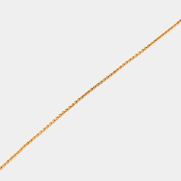 Pre Owned Carolina Herrera Faux Pearl Gold Tone Pendant Necklace