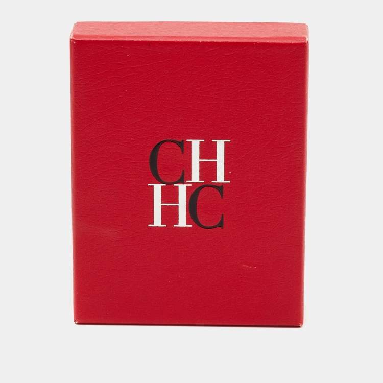 Pre Owned Carolina Herrera Jasmine Mother of Pearl Resin Silver Tone Drop Earrings