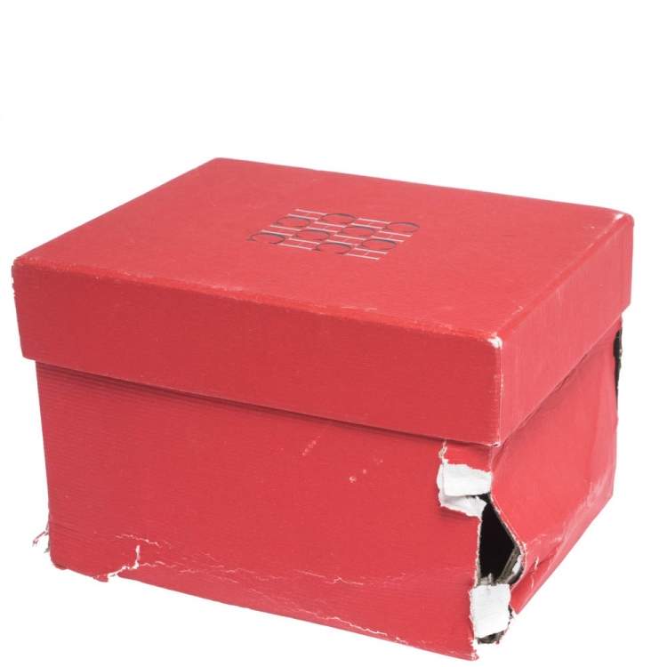 Pre Owned Carolina Herrera Brown Leather CH Logo Buckle Belt 90CM