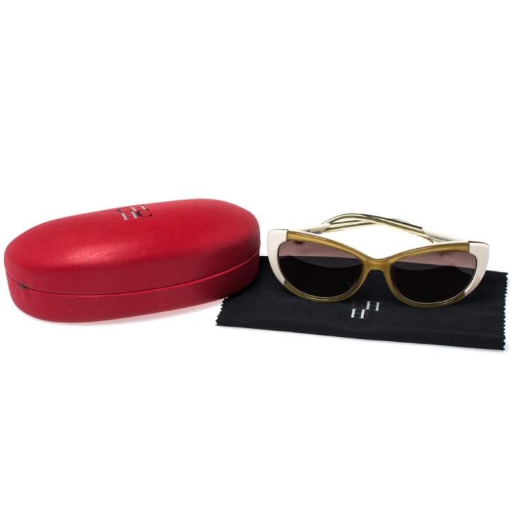 مملوكة مسبقًا Carolina Herrera Bicolor/ Brown Gradient SHE648 Cateye Sunglasses