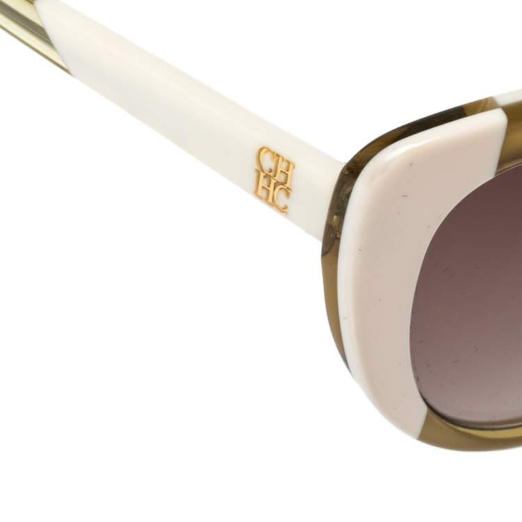 مملوكة مسبقًا Carolina Herrera Bicolor/ Brown Gradient SHE648 Cateye Sunglasses