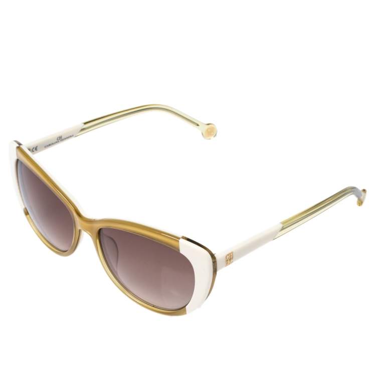 مملوكة مسبقًا Carolina Herrera Bicolor/ Brown Gradient SHE648 Cateye Sunglasses