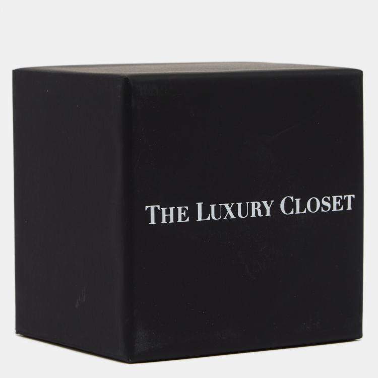 Pre Owned Carolina Herrera CH Gold Tone Metal Drop Earrings