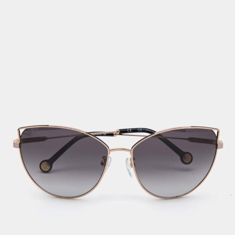 Pre Owned Carolina Herrera Bicolor/ Black Gradient SHE140 Cat-Eye Sunglasses