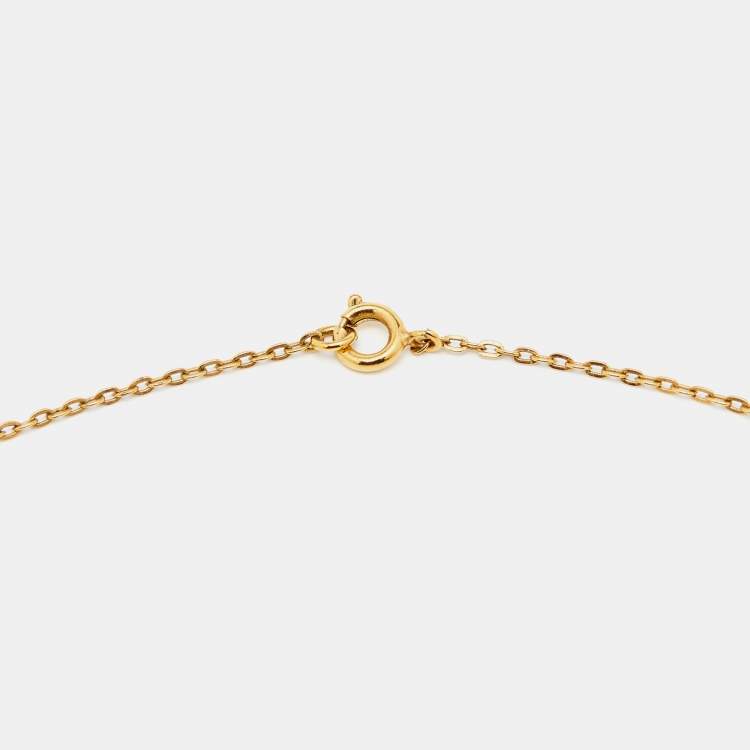 Pre Owned CH Carolina Herrera Gold Tone Medallion Pendant