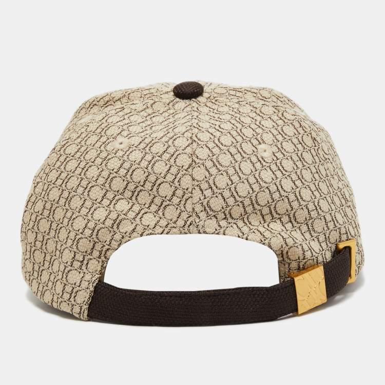 Pre Owned CH Carolina Herrera Beige Canvas Baseball Cap M
