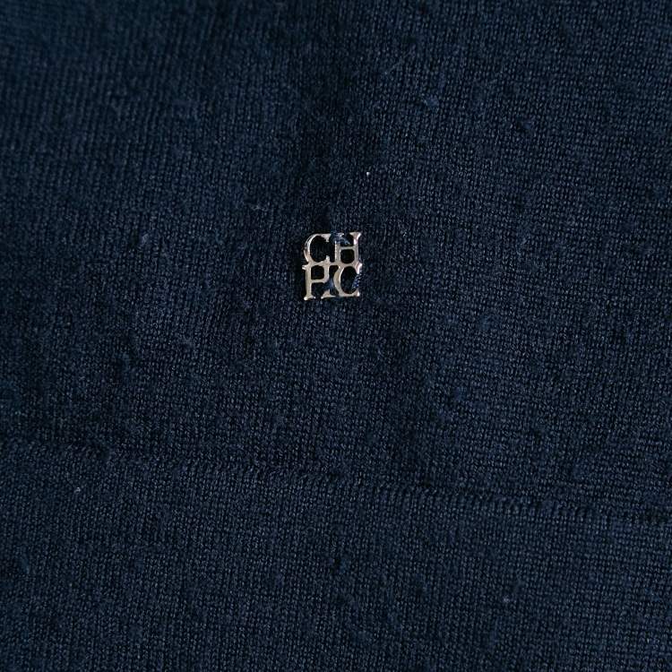 مملوكة مسبقًا Carolina Herrera Navy Blue Knit Full Sleeve Sweater S