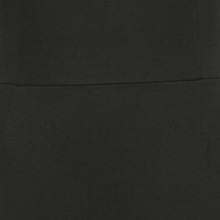 Pre Owned Carolina Herrera Black Jersey Flared Short Dress XS