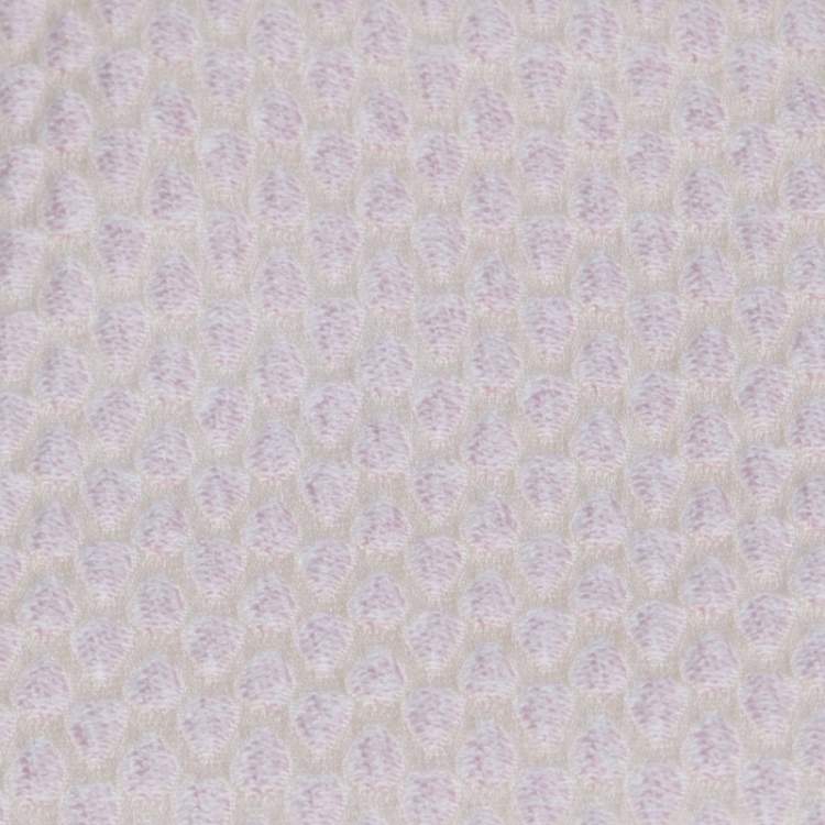 Pre Owned Carolina Herrera Pale Pink Embossed Jacquard Cap Sleeve Sheath Dress XS