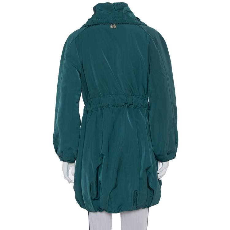 Pre Owned CH Carolina Herrera Green Synthetic Belted Utility Jacket S