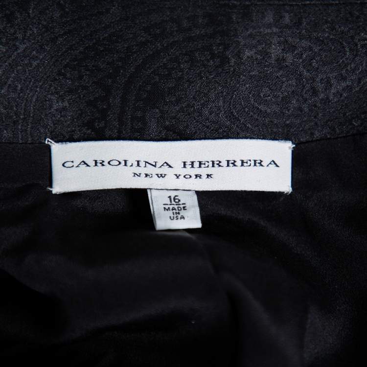 Pre Owned Carolina Herrera Multicolor Tweed Button Front Jacket XL
