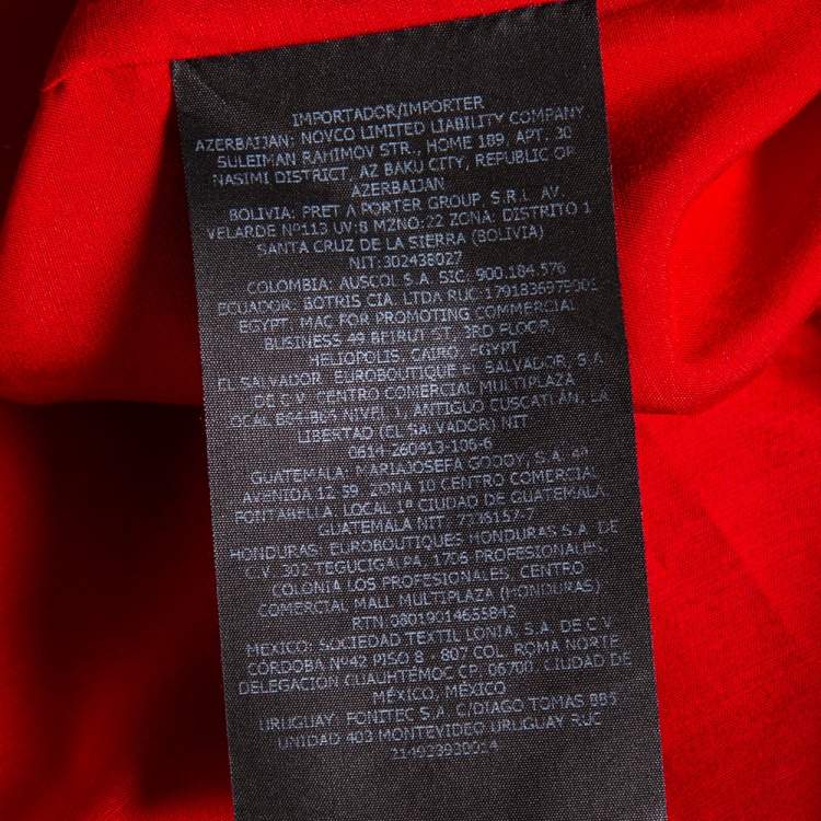 Pre Owned Carolina Herrera Red Lace & Mesh Paneled Sleeveless Flared Dress S