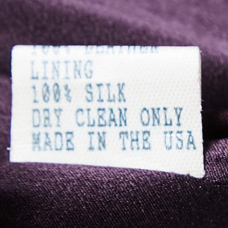 Pre Owned Carolina Herrera Vintage Purple Leather Jacket S