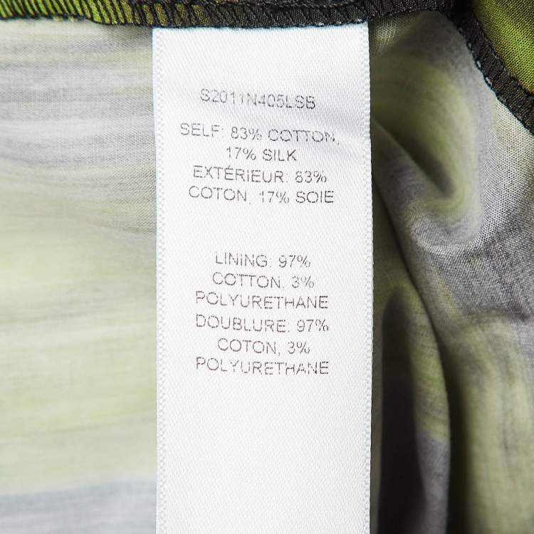 Pre Owned Carolina Herrera Multicolor Abstract Printed Cotton Pleated Wide-Leg Trousers M