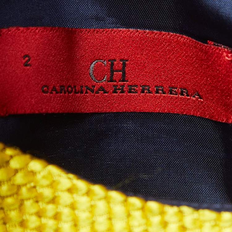 Pre Owned CH Carolina Herrera Multicolor Striped Textured Knit Belted Short Dress S
