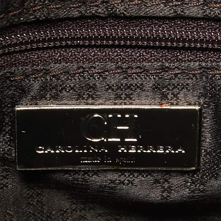 Pre Owned Carolina Herrera Blue Leather New Baltazar Flap Shoulder Bag