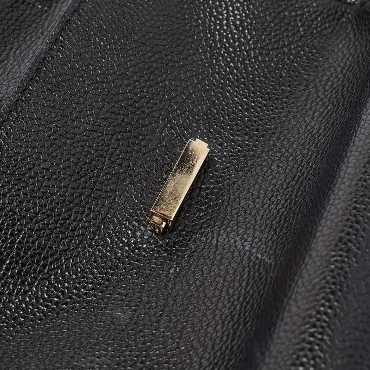 Pre Owned Carolina Herrera Black Leather Small Minuetto Top Handle Bag