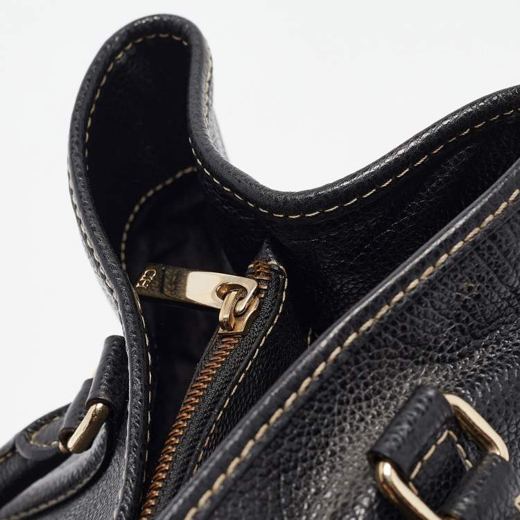 Pre Owned Carolina Herrera Black Leather Matteo Tote