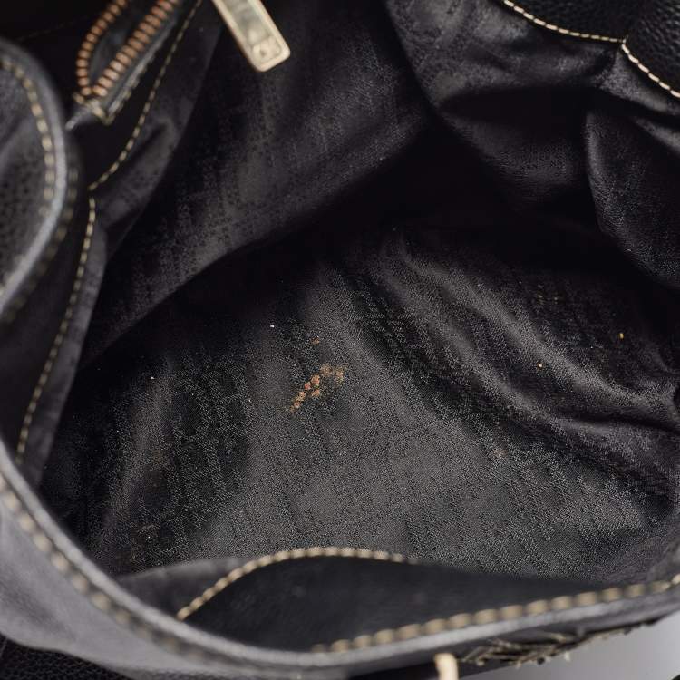 Pre Owned Carolina Herrera Black Leather Matteo Tote