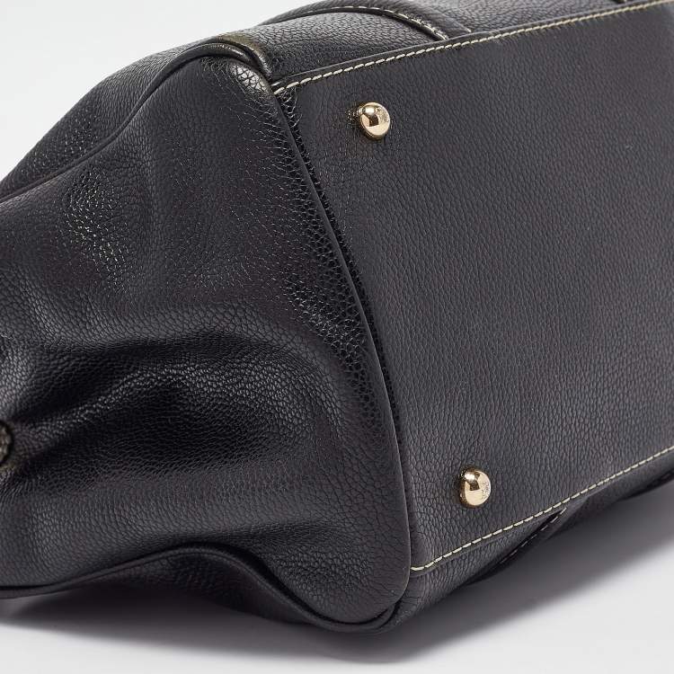 Pre Owned Carolina Herrera Black Leather Matteo Tote