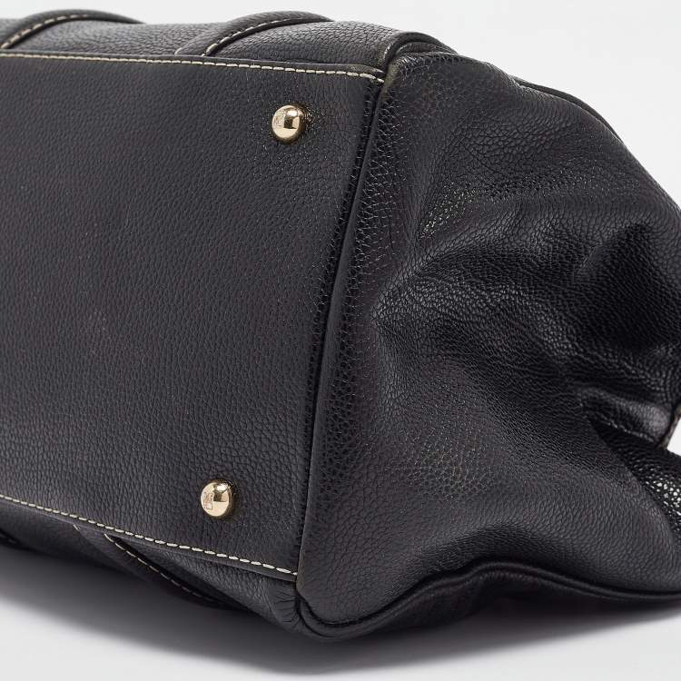 Pre Owned Carolina Herrera Black Leather Matteo Tote