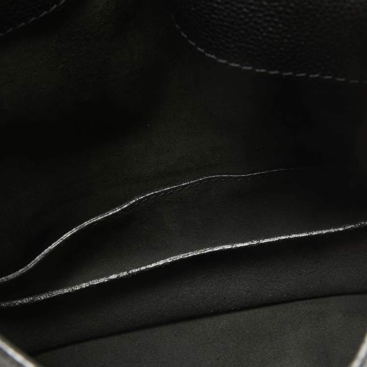 Pre Owned Carolina Herrera Black Leather Minuetto Flap Top Handle Bag
