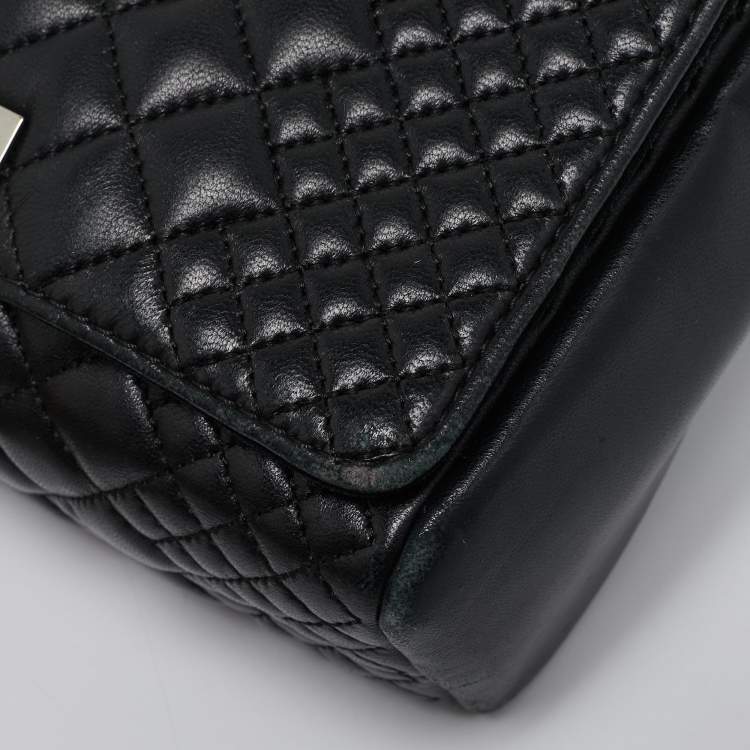 مملوكة مسبقًا Carolina Herrera Black Quilted Leather Bimba Flap Shoulder Bag