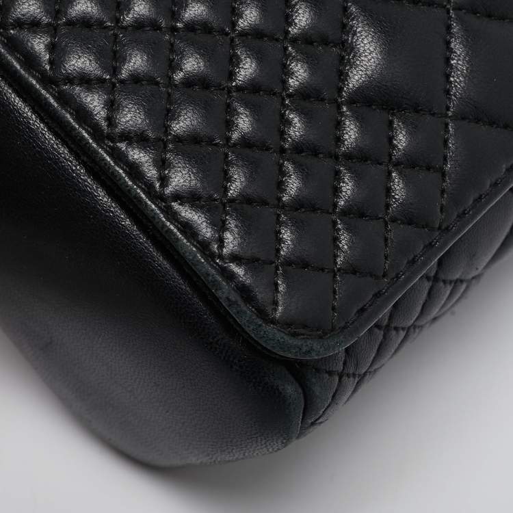 مملوكة مسبقًا Carolina Herrera Black Quilted Leather Bimba Flap Shoulder Bag