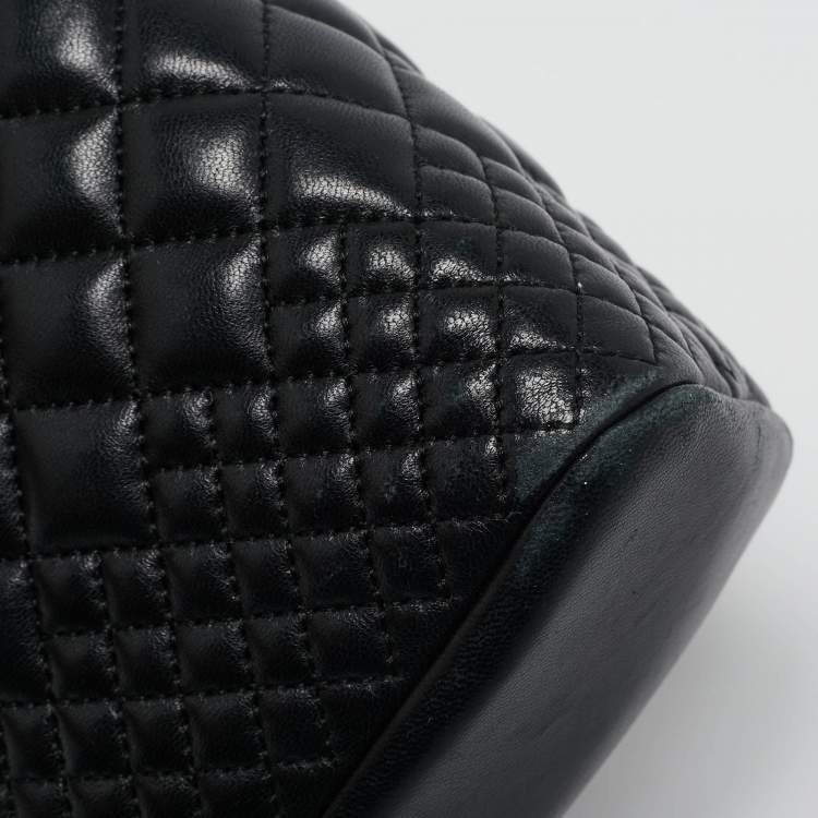 مملوكة مسبقًا Carolina Herrera Black Quilted Leather Bimba Flap Shoulder Bag