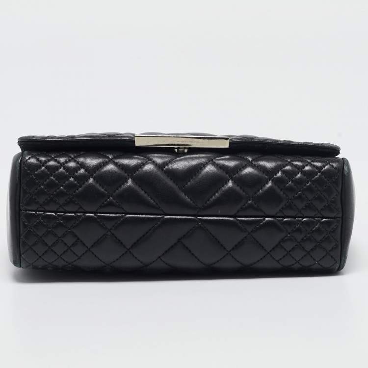 مملوكة مسبقًا Carolina Herrera Black Quilted Leather Bimba Flap Shoulder Bag