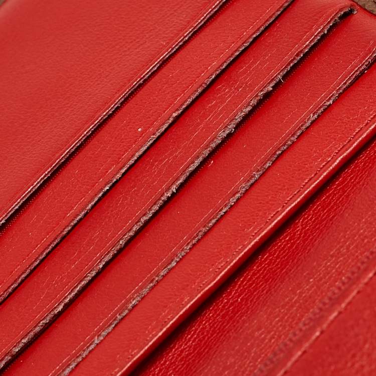 Pre Owned Carolina Herrera Brown Leather Bifold Continental Wallet