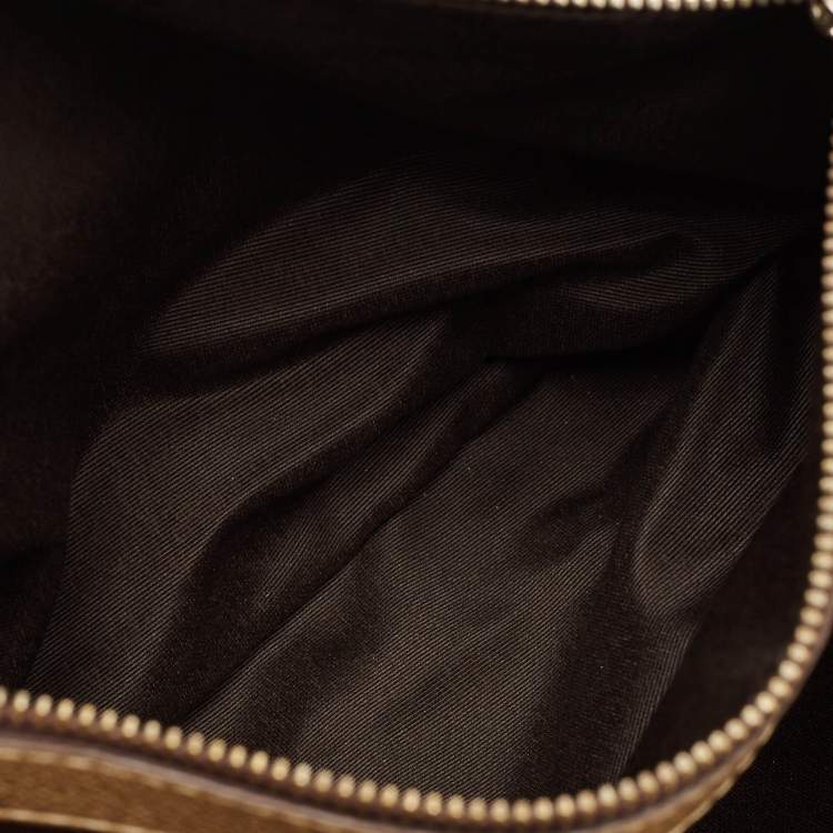 Pre Owned Carolina Herrera Gold Quilted Embossed Leather Chain Tote