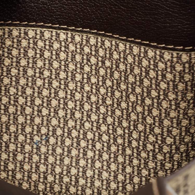 Pre Owned Carolina Herrera Tricolor Monogram Coated Canvas and Leather Small Matryoshka Locked Tote