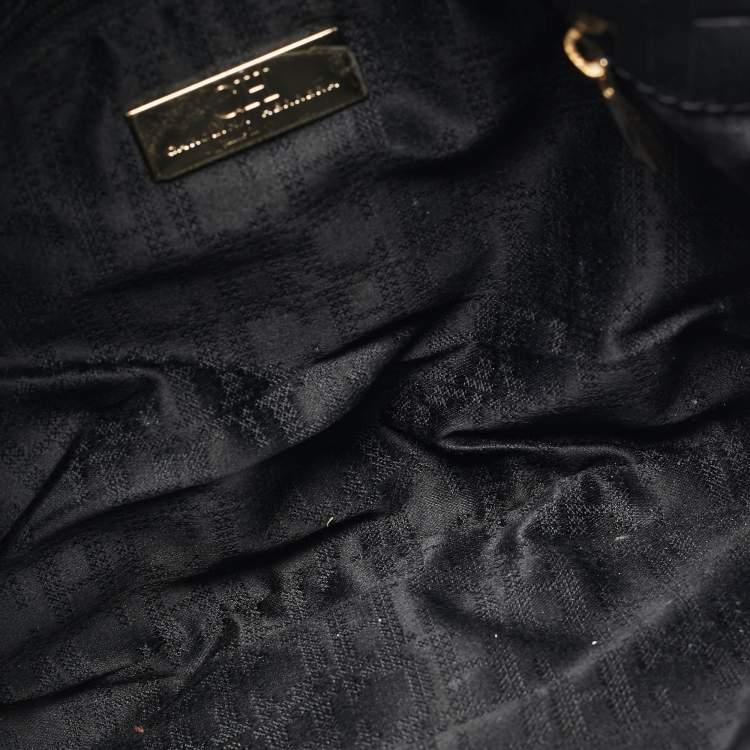 Pre Owned Carolina Herrera Black Leather New Baltazar Flap Shoulder Bag