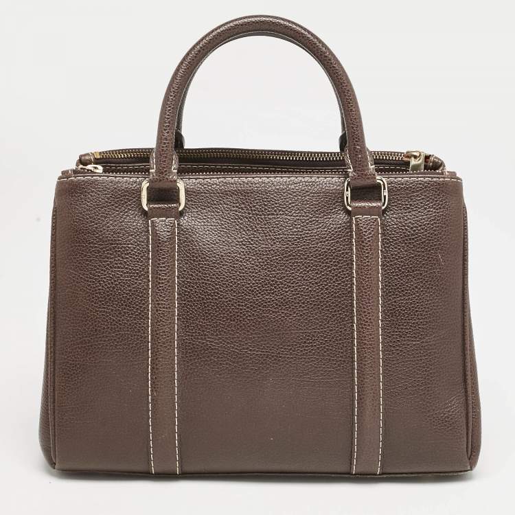 Pre Owned Carolina Herrera Brown Leather Matteo Tote