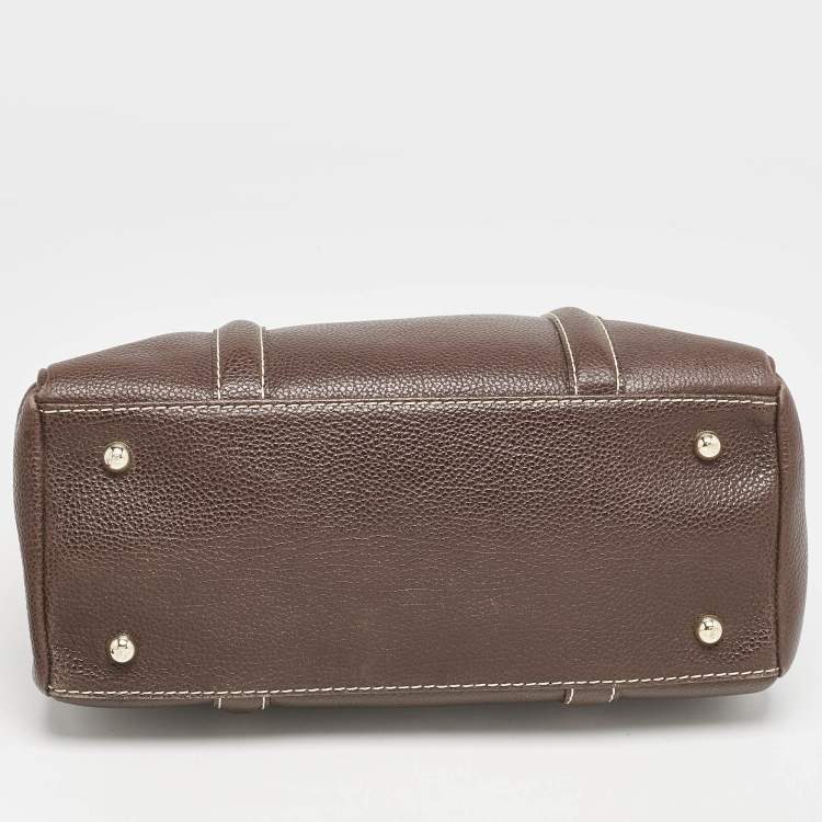 Pre Owned Carolina Herrera Brown Leather Matteo Tote