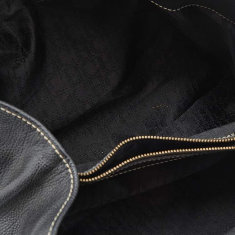 Pre Owned Carolina Herrera Black Leather Large Matteo Tote