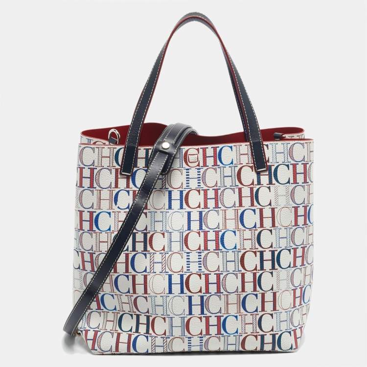 Pre Owned Carolina Herrera Multicolor Monogram Coated Canvas Medium Matryoshka Locked Tote