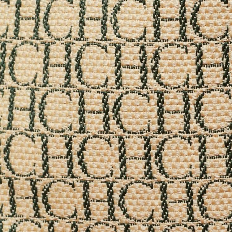 Pre Owned Carolina Herrera Red Monogram Embossed Leather Boston Tote