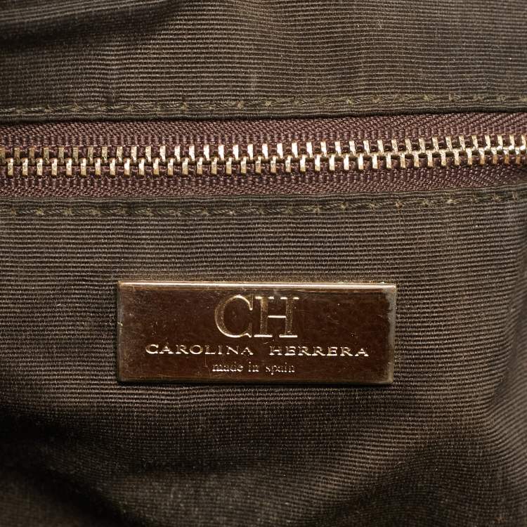 مملوكة مسبقًا Carolina Herrera Matteo Brown Leather Tote