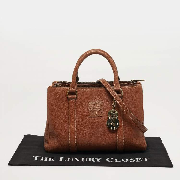 مملوكة مسبقًا Carolina Herrera Matteo Brown Leather Tote