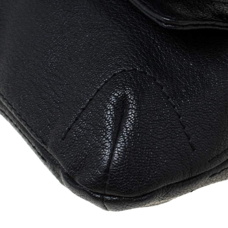 Pre Owned Carolina Herrera Black Leather Audrey Shoulder Bag