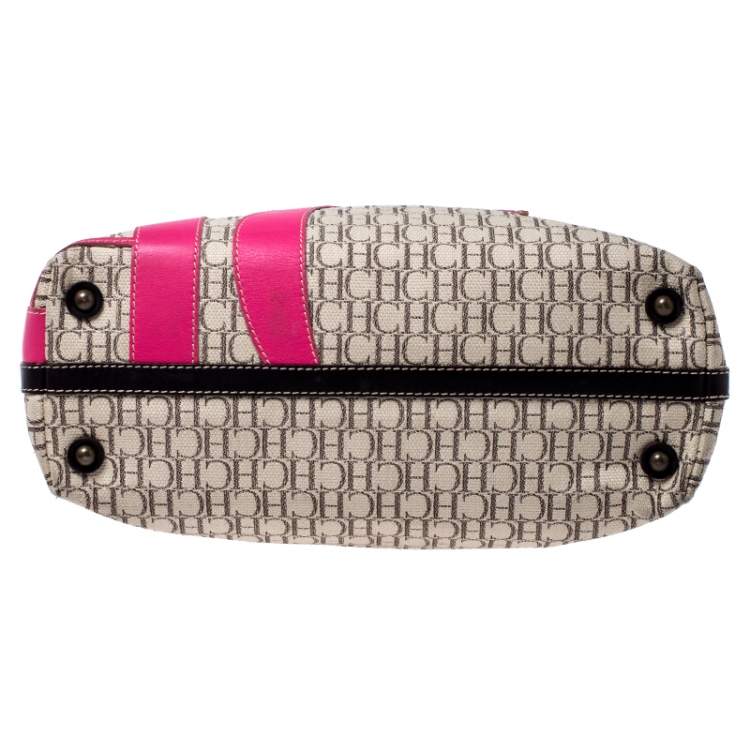 Pre Owned Carolina Herrera Multicolor Monogram Canvas Shopper Tote