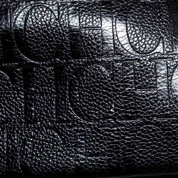 Pre Owned Carolina Herrera Black Leather Minuetto Flap Top Handle Bag