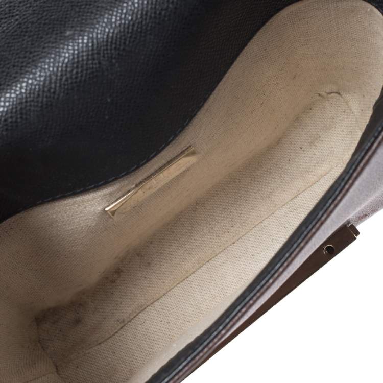 Pre Owned Carolina Herrera Tri Color Leather Shoulder Bag