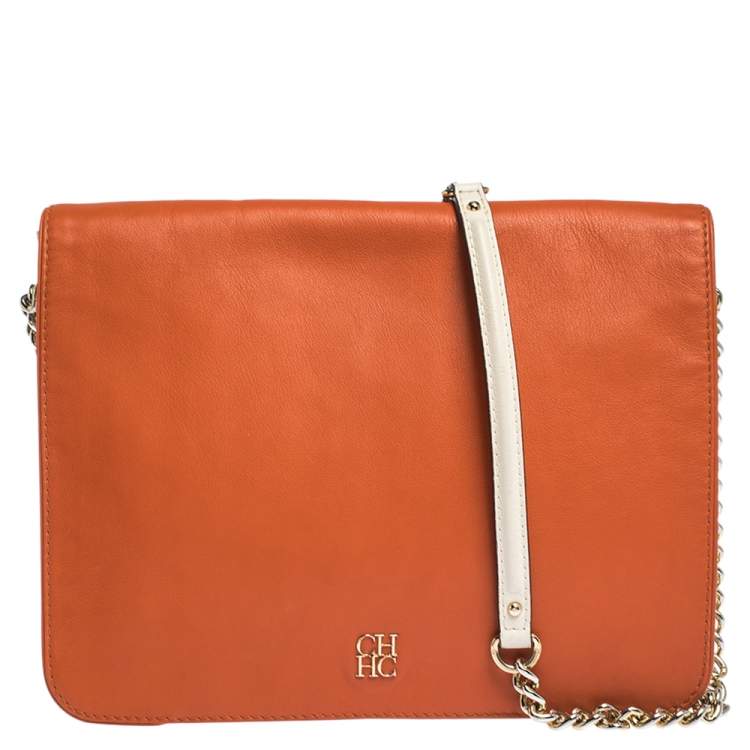Pre Owned Carolina Herrera Multicolor Leather New Baltazar Flap Shoulder Bag