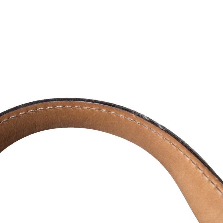 Pre Owned Carolina Herrera Brown Embossed Leather Andy Tote