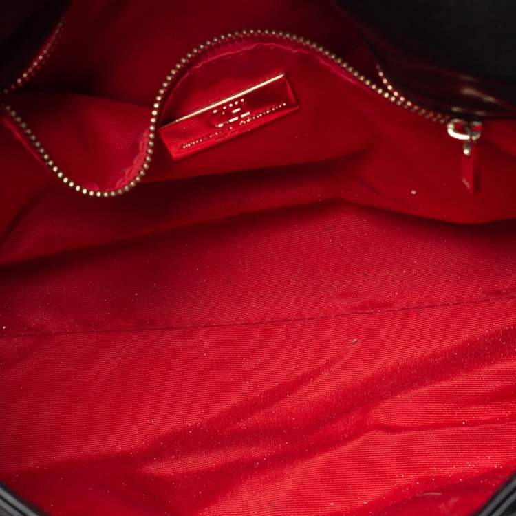 Pre Owned Carolina Herrera Black Quilted Leather Flap Chain Shoulder Bag