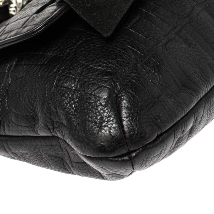 Pre Owned Carolina Herrera Black Leather Audrey Shoulder Bag